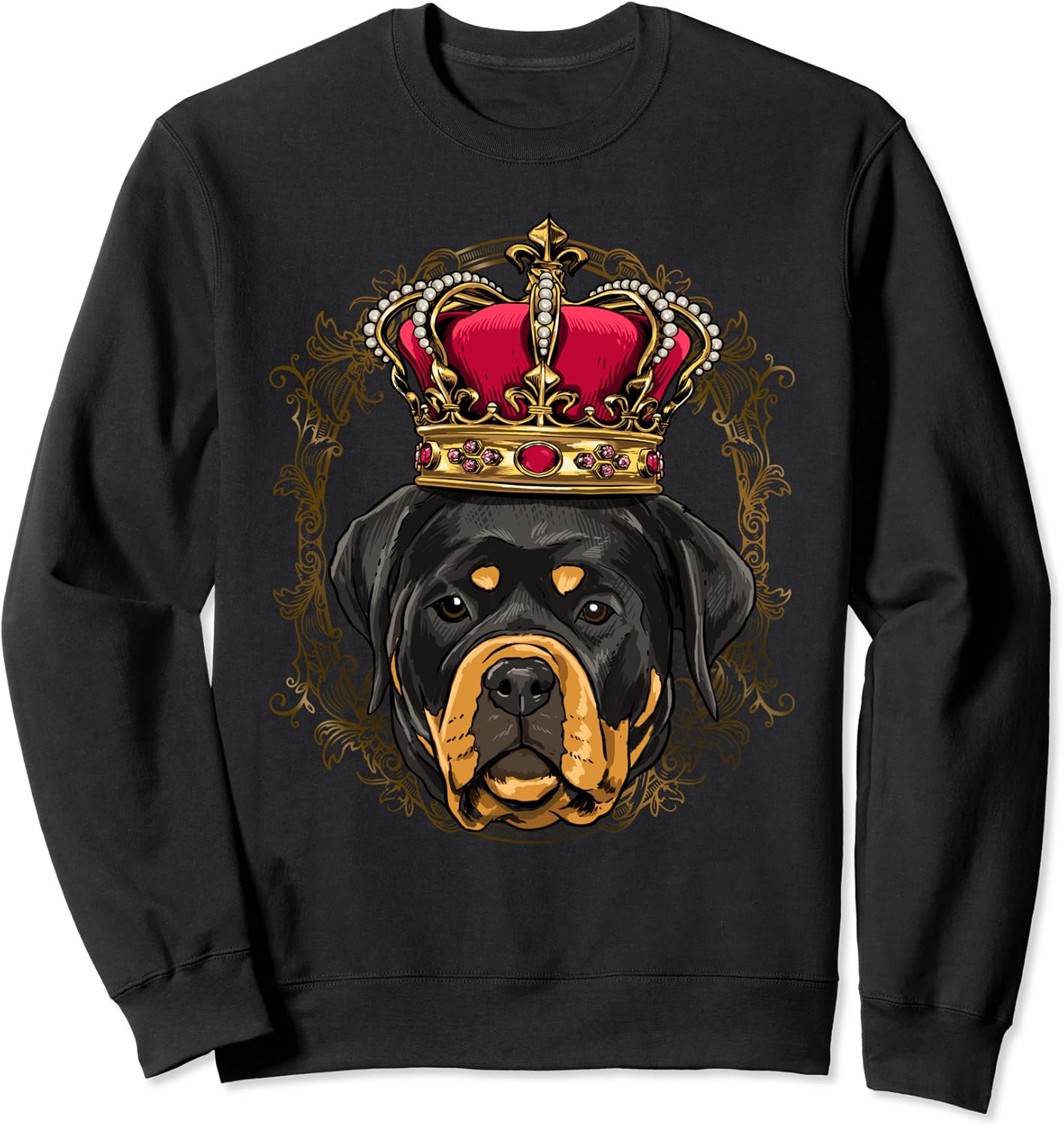 King rottweiler wearing crown  queen rottweiler dog sweatshirt amazon